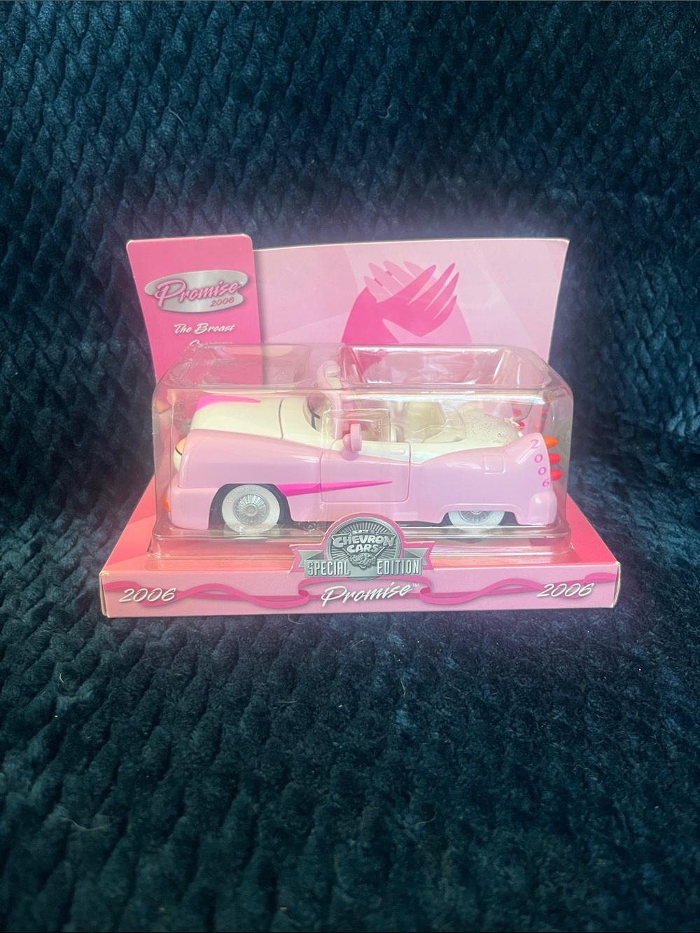 Promise Pink Convertible Toy Car with White Accents